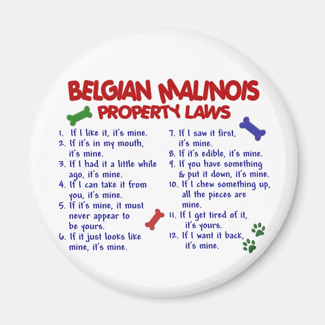 BELGIAN MALINOIS PL2 MAGNET (Front)