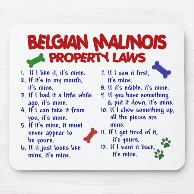 BELGIAN MALINOIS PL2 MOUSE PAD (Front)