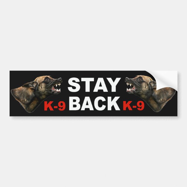 Belgian Malinois Police K9 bumper sticker (Front)