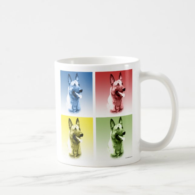 Belgian Malinois Pop Art Coffee Mug (Right)