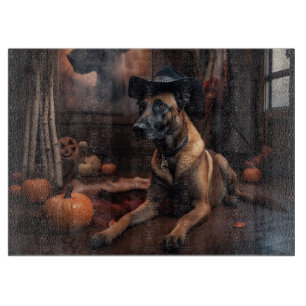 Belgian Malinois Pumpkins Halloween Scary Cutting Board