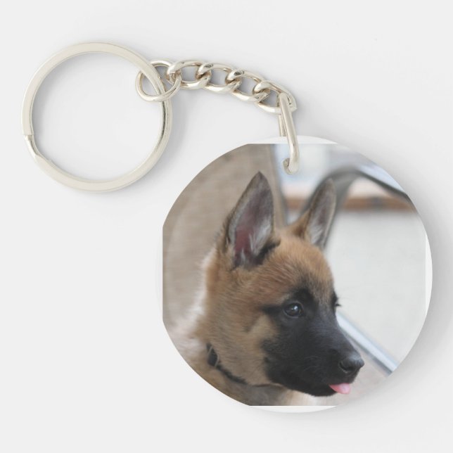 Belgian Malinois Puppy Keychain (Front)