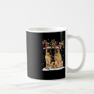 Belgian Malinois Reindeer Hat Santa Christmas Ligh Coffee Mug