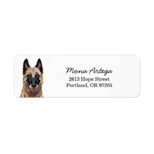 Belgian Malinois Return Address Label