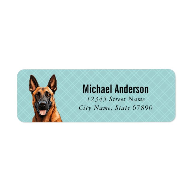 Belgian Malinois Return Address Labels (Front)