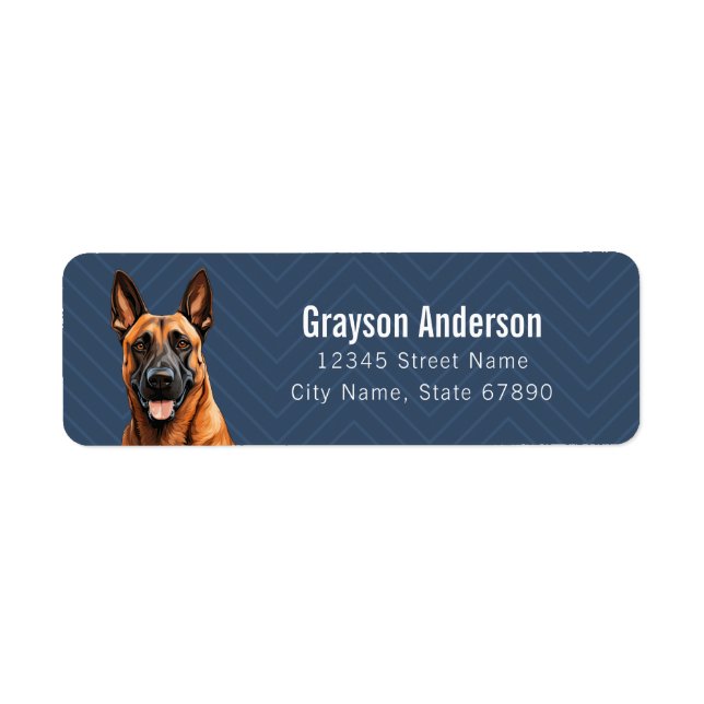 Belgian Malinois Return Address Labels (Front)