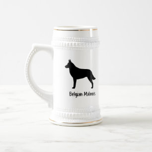 Belgian Malinois Silhouette Beer Stein