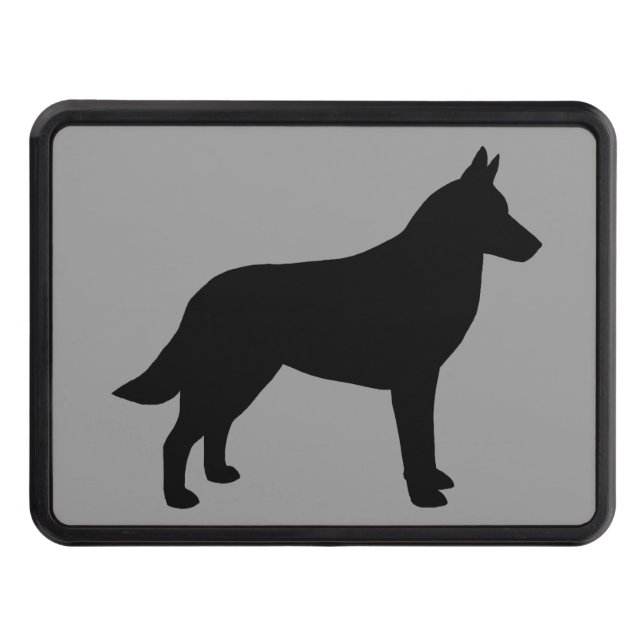 Belgian Malinois Silhouette Trailer Hitch Cover (Front)