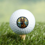 Belgian Malinois Stained Glass Style Illustration Golf Balls<br><div class="desc">Belgian Malinois Beautiful Stained Glass Style Illustration</div>