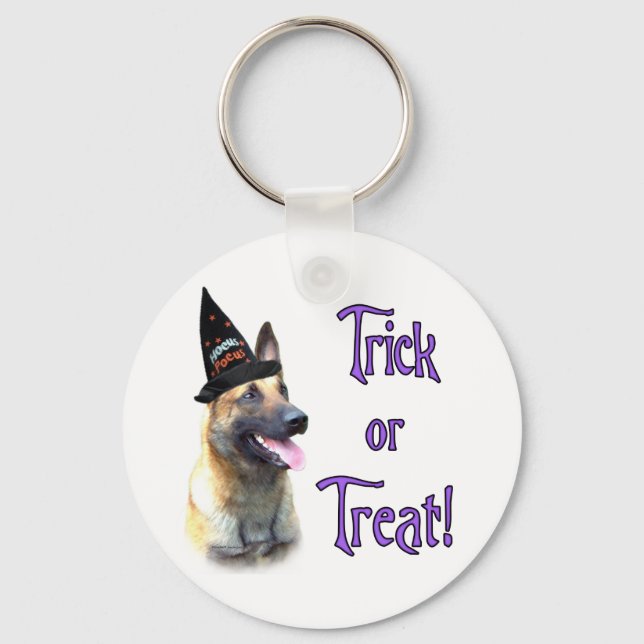 Belgian Malinois Trick Keychain (Front)