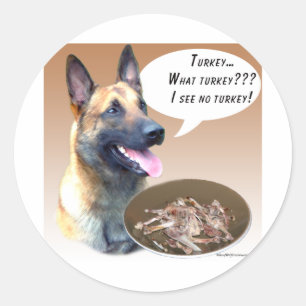Belgian Malinois Turkey Classic Round Sticker