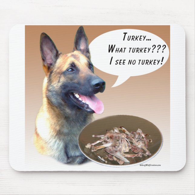 Belgian Malinois Turkey Mouse Pad (Front)