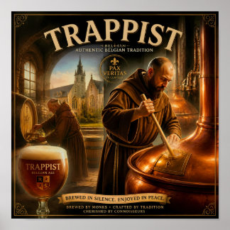 Belgian Monastery Brew Heritage Poster
