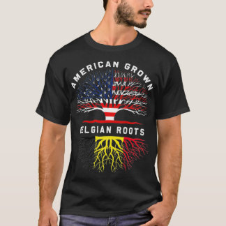 Belgian Roots American Grown Tree Family Heritage  T-Shirt