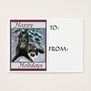 Belgian Sheepdog Christmas Gift Name Tags