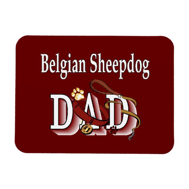 Belgian Sheepdog Dad Magnet (Horizontal)