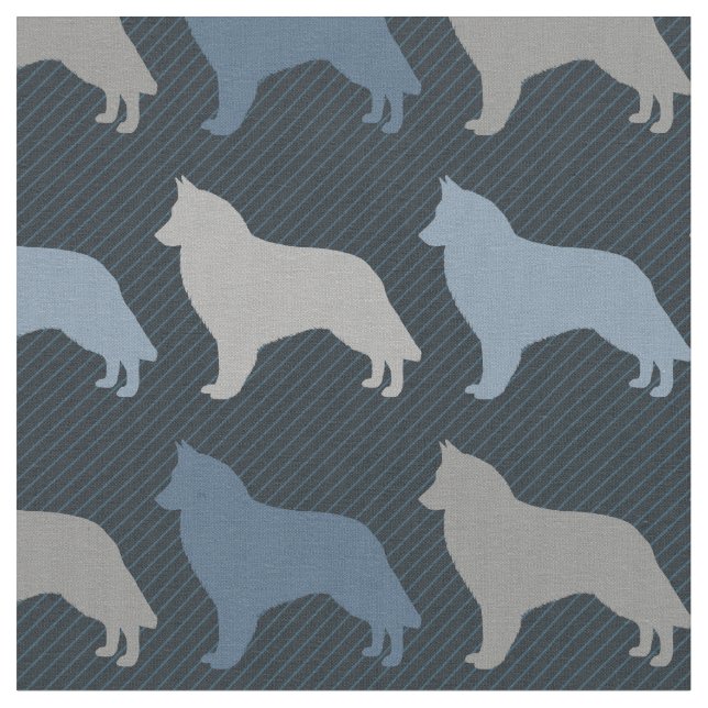 Belgian Sheepdog Fabric (Close Up)