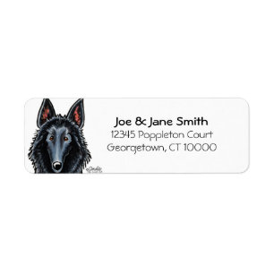 Belgian Sheepdog Face Custom Color