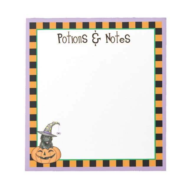 Belgian Sheepdog Halloween Notepad (Front)