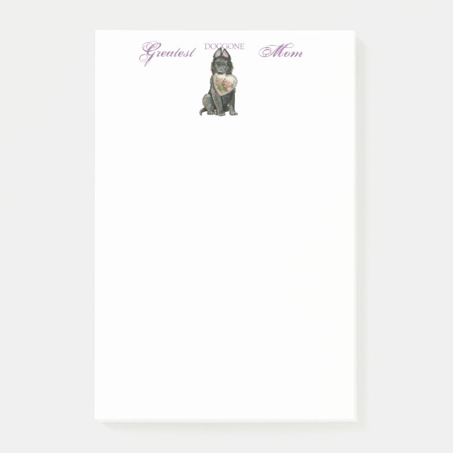 Belgian Sheepdog Heart Mom Post-it Notes (Front)