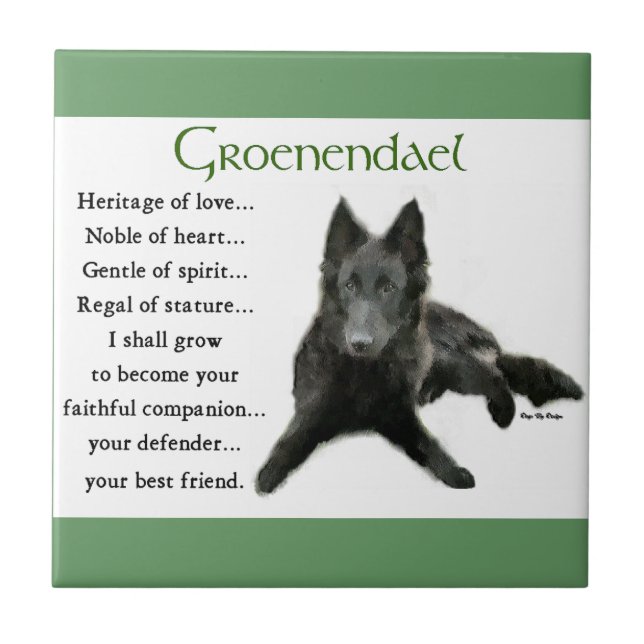 Belgian Sheepdog Heritage of Love Tile (Front)