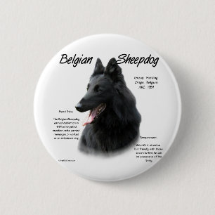 Belgian Sheepdog History; All About Sheepdogs 2 Inch Round Button