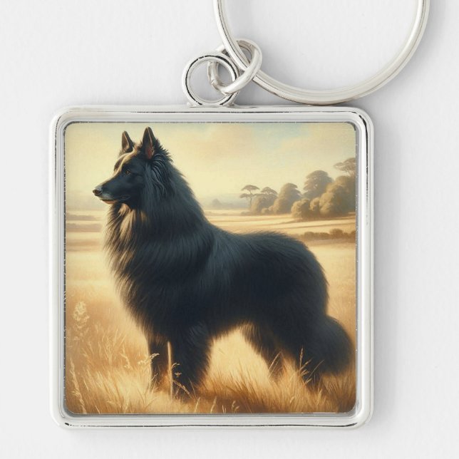 Belgian Sheepdog Keychain (Front)