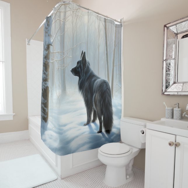 Belgian Sheepdog Let It Snow Christmas (In Situ)