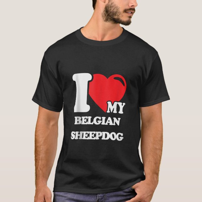 Belgian Sheepdog Lover Funny Cute Dog Mom Dad Prod T-Shirt (Front)