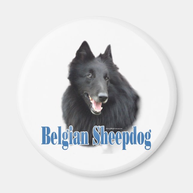 Belgian Sheepdog Name - Magnet (Front)