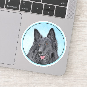Belgian Sheepdog Painting - Cute Original Dog Art
