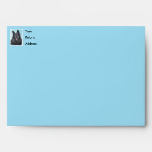 Belgian Sheepdog Painting - Cute Original Dog Art Envelope