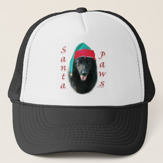 Belgian Sheepdog Santa Paws Trucker Hat (Front)