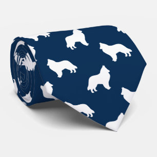 Belgian Sheepdog Silhouettes Pattern Dog Lover's Tie