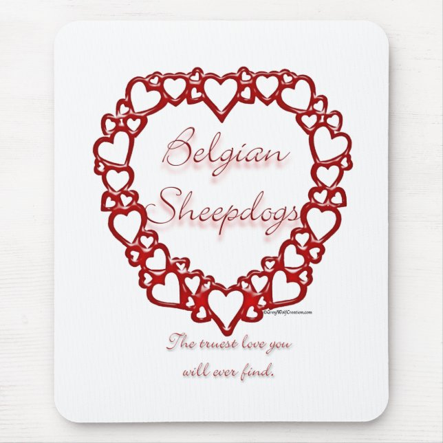 Belgian Sheepdog True Love Mouse Pad (Front)