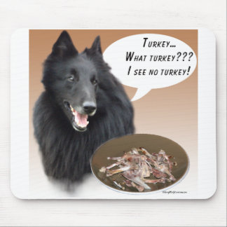 Belgian Sheepdog Turkey Mouse Pad