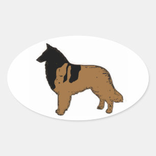 Belgian Shepherd / Belgian Tervuren Oval Sticker
