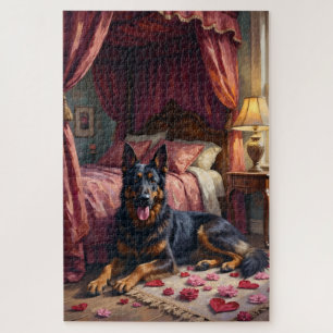 Belgian Shepherd Dog Cozy Love Guard Jigsaw Puzzle