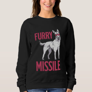Belgian Shepherd FURRY MISSLE Malinois Dog Owner Sweatshirt