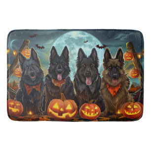 Belgian Shepherd Halloween Spooky Bath Mat