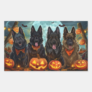Belgian Shepherd Halloween Spooky Sticker