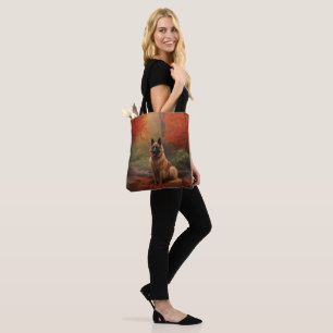 Belgian Shepherd in Autumn Leaves Fall Inspire Tote Bag