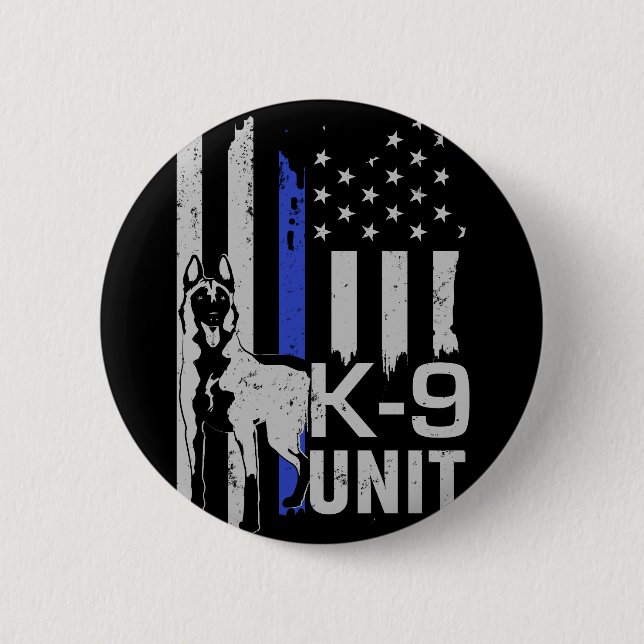 Belgian shepherd - Malinois - K9 Unit 2 Inch Round Button (Front)