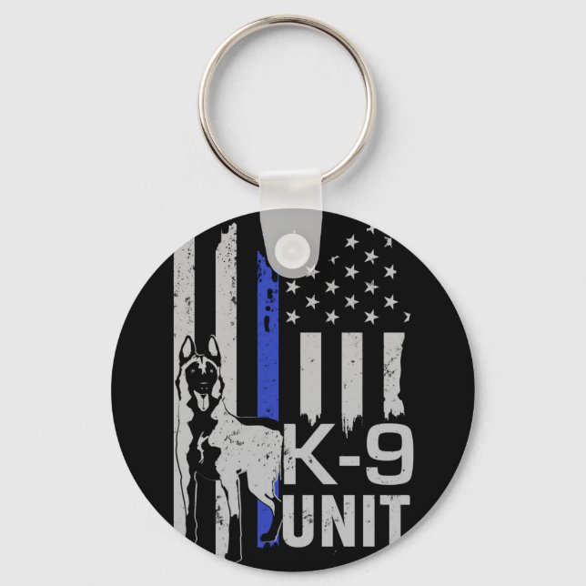 Belgian shepherd - Malinois - K9 Unit Keychain (Front)