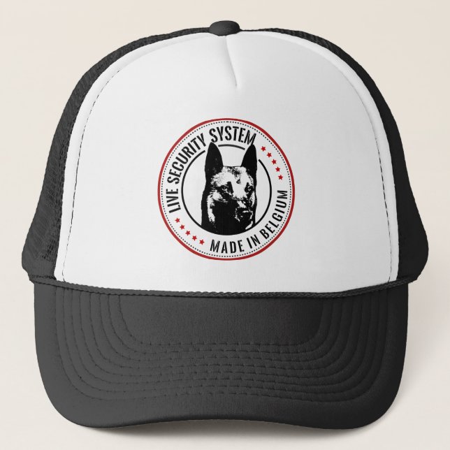 Belgian shepherd Malinois Live security System Trucker Hat (Front)