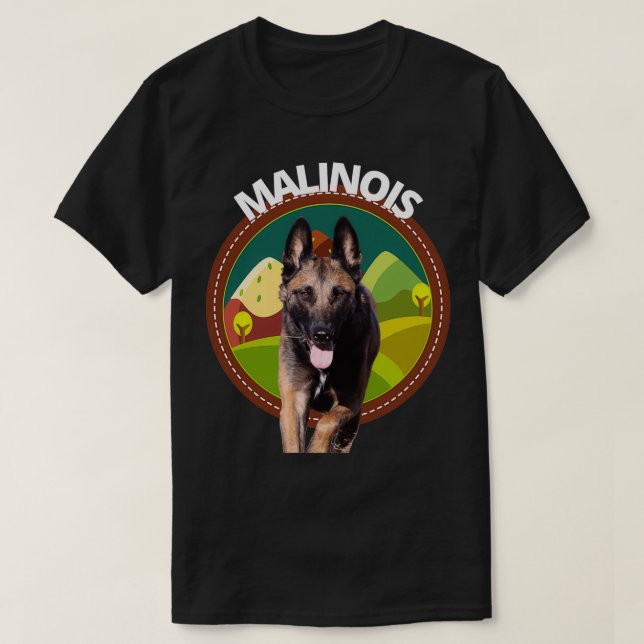 belgian shepherd malinois mountain T-Shirt (Design Front)