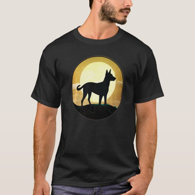 Belgian Shepherd Malinois Retro T-Shirt (Front)