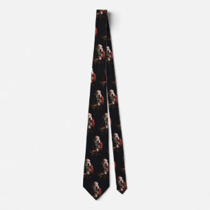 Belgian Shepherd Santa Claus Festive Christmas Tie