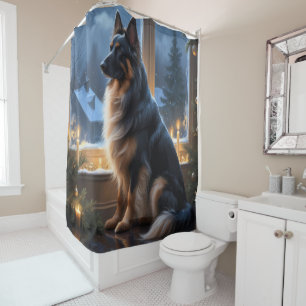 Belgian Shepherd With Christmas Lights Holiday