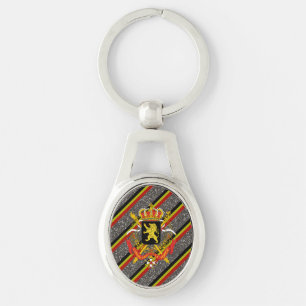 Belgian stripes flag keychain
